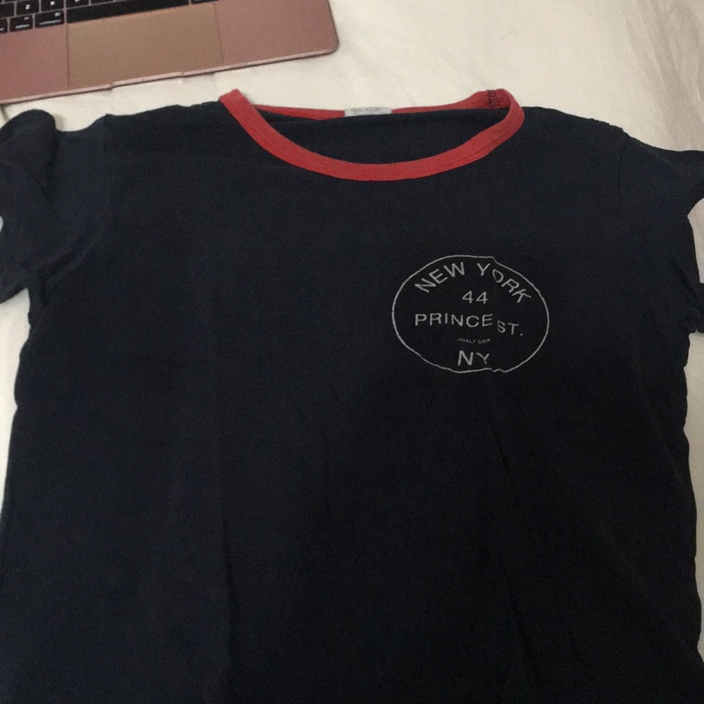 brandy melville navy blue short sleeve